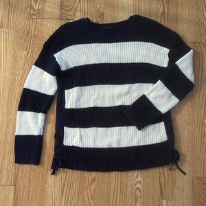 Talbots women’s navy striped sweater